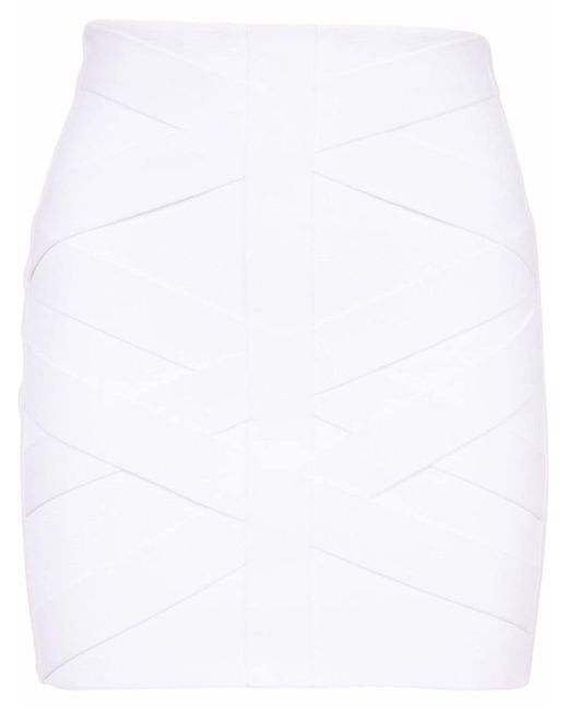 Balmain high-waisted panelled mini skirt