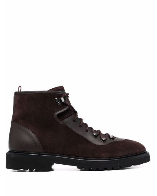 Bally lace-up suede boots
