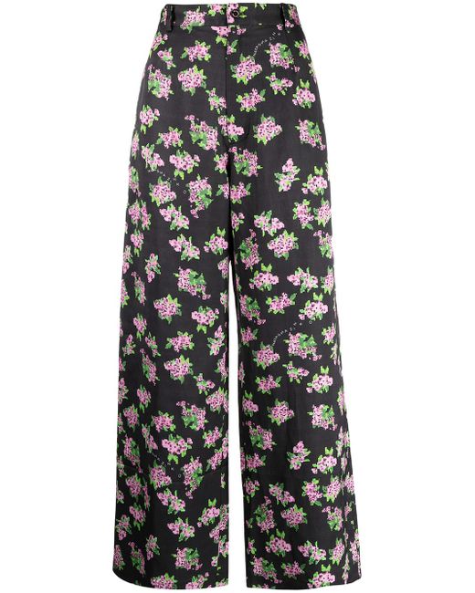 Natasha Zinko floral-print cropped trousers