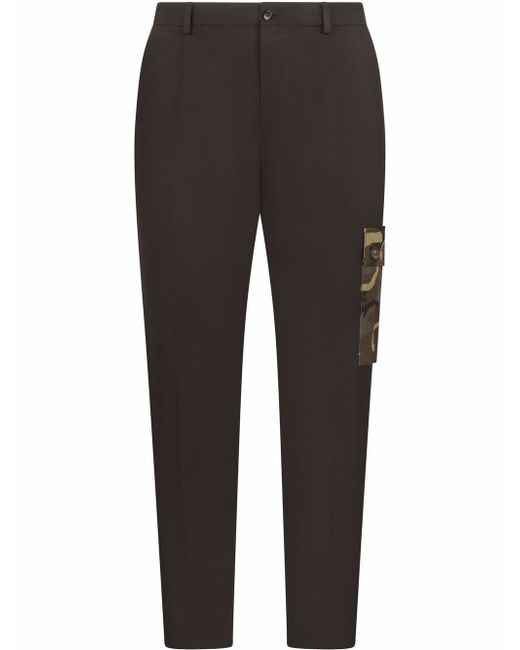 Dolce & Gabbana camouflage-detail tailored trousers