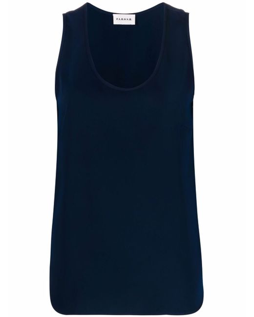 P.A.R.O.S.H. scoop-neck sleeveless blouse