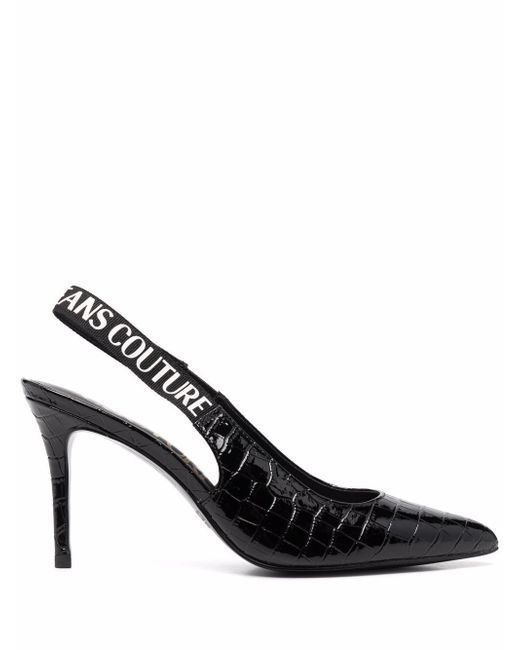 Versace Jeans Couture Scarlett Croc slingback pumps