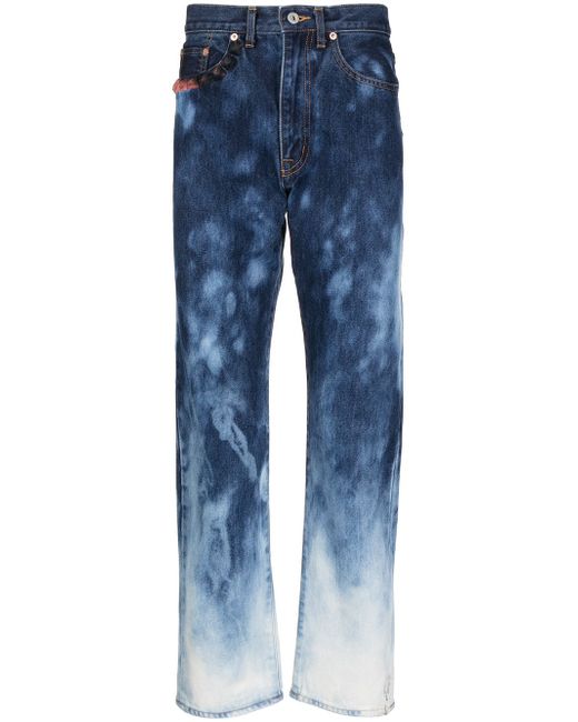 Doublet faded-effect straight-leg jeans