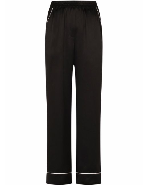 Dolce & Gabbana high-waisted pyjama-style trousers