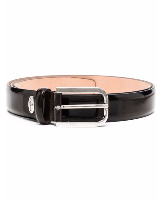 Corneliani high-shine leather buckle belt