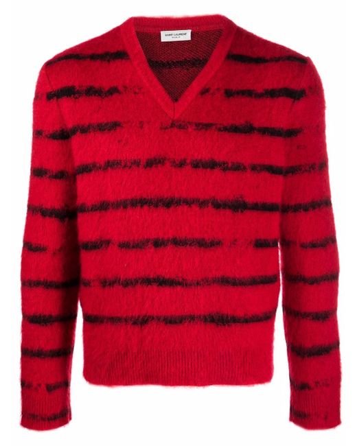 Saint Laurent brushed knit striped jumper