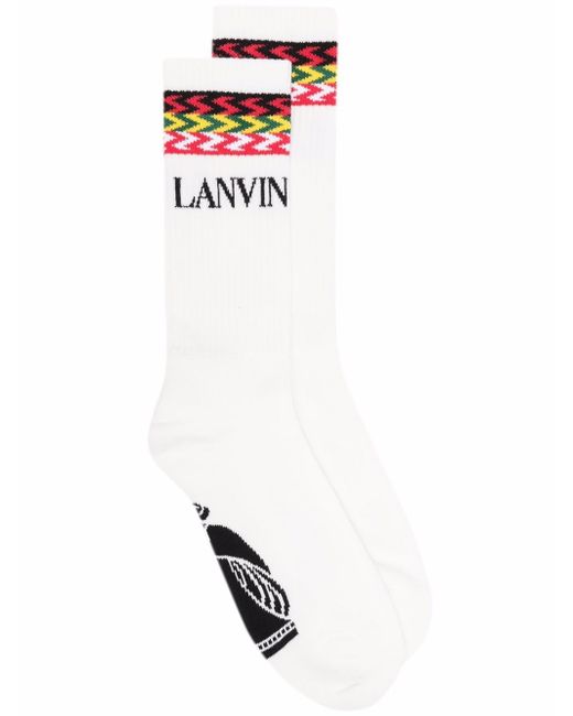 Lanvin logo calf-length socks