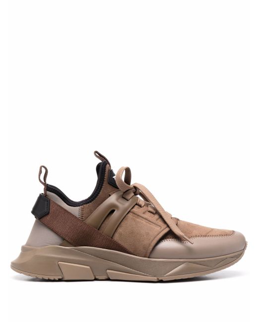 Tom Ford panelled lace-up sneakers