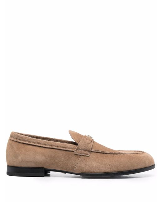 Tod's logo-plaque suede loafers