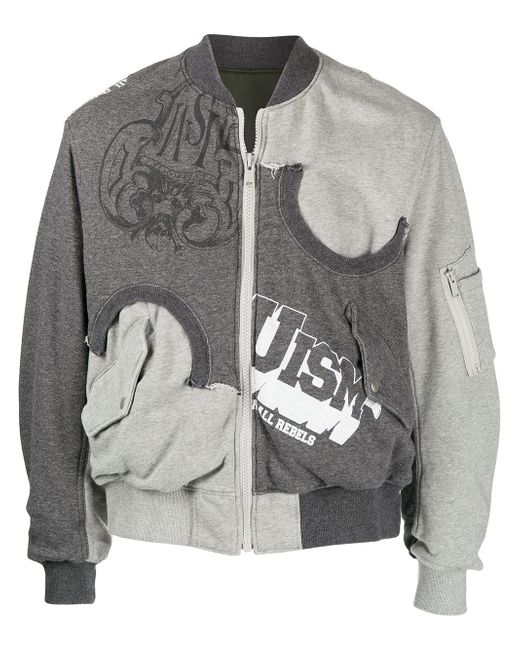 Undercoverism reversible logo-print bomber jacket