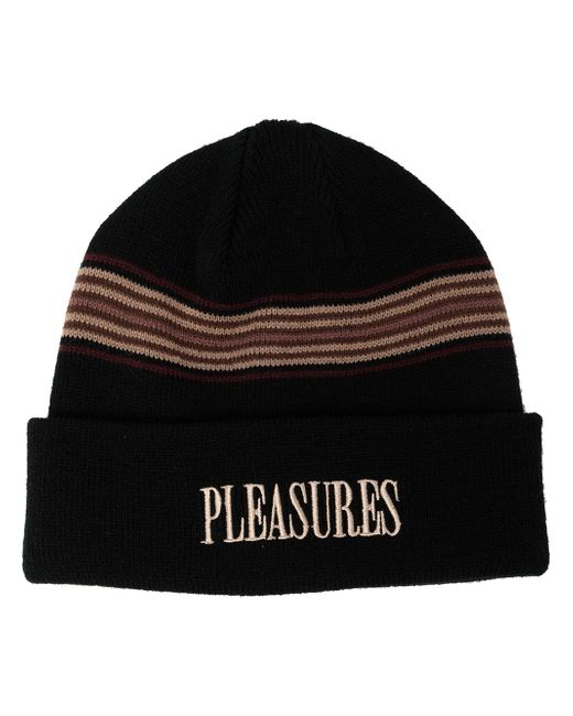 Pleasures logo-print knitted beanie