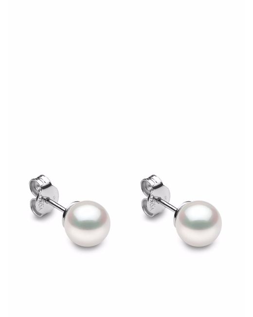 Yoko London 18kt white gold Classic 7mm Akoya pearl stud earrings