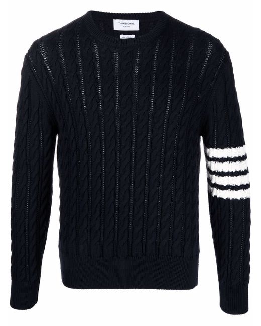Thom Browne 4-Bar cable-knit jumper