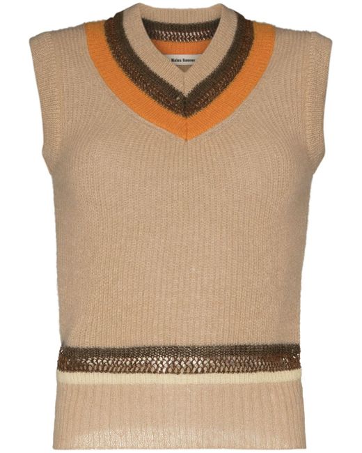 Wales Bonner Saint stripe knitted vest