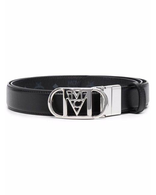 Mcm logo-buckle belt