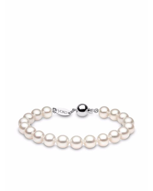 Yoko London 18kt white gold Classic 8mm Freshwater pearl bracelet