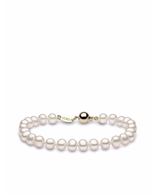 Yoko London 18kt yellow Classic 6mm Freshwater pearl bracelet