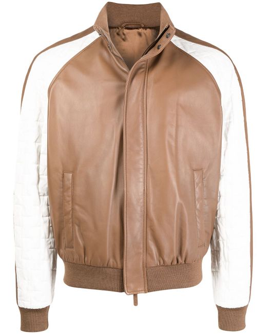 Giorgio Armani quilted-sleeves bomber jacket