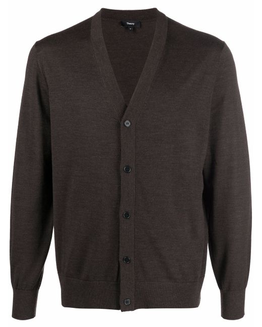 Theory button-up wool cardigan