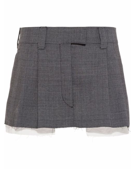 Miu Miu Prince-Of-Wales check mini skirt