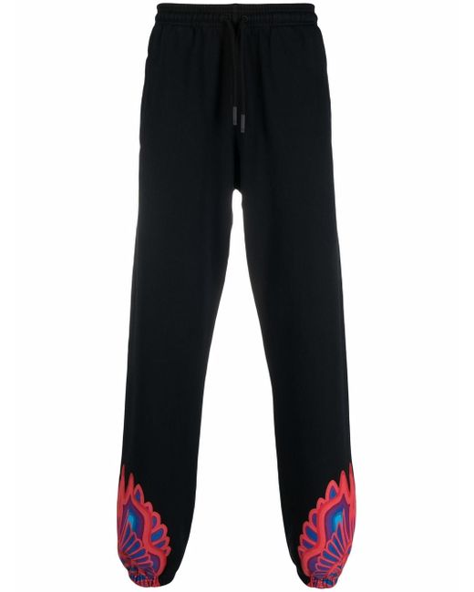 Marcelo Burlon County Of Milan CURVES WINGS RELAX SWEATPANTS RED