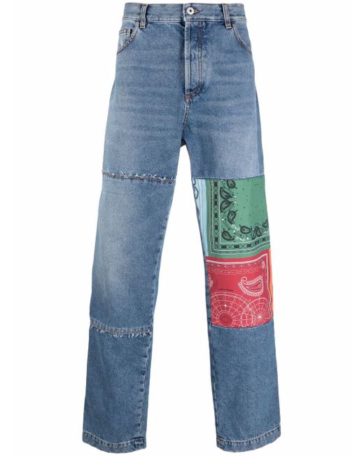 Marcelo Burlon County Of Milan patchwork bandana jeans