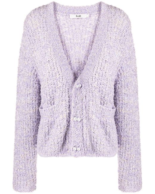 b+ab pearl-detail knitted cardigan