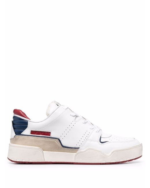 Isabel Marant colour-block panelled leather sneakers