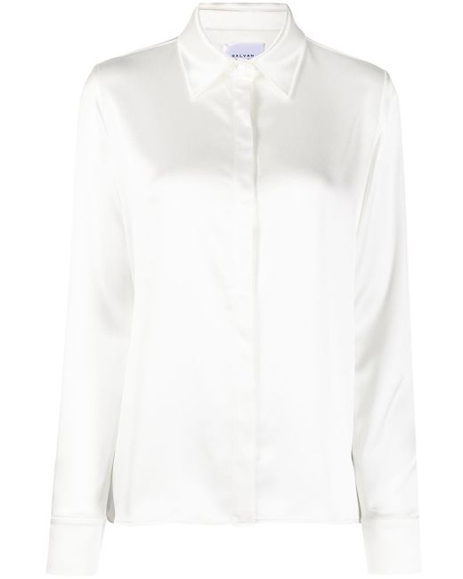 Galvan long-sleeve silk shirt
