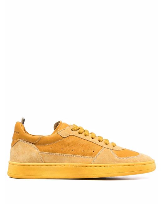 Officine Creative two-tone suede sneakers
