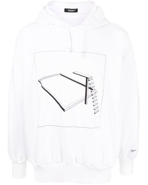 Undercover graphic print drawstring hoodie