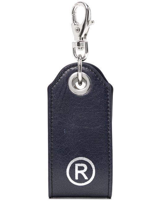 Martine Rose logo-print leather keychain
