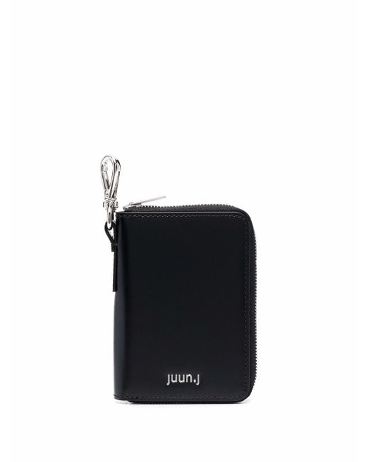 Juun.J logo plaque zip-around wallet