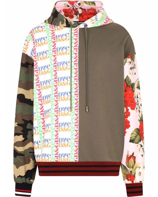Dolce & Gabbana patchwork cotton hoodie