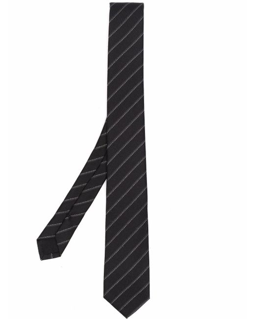 Saint Laurent stripe-print pointed tie