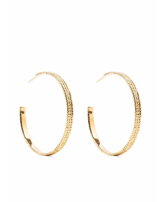 Wouters & Hendrix chain-texture hoop earrings