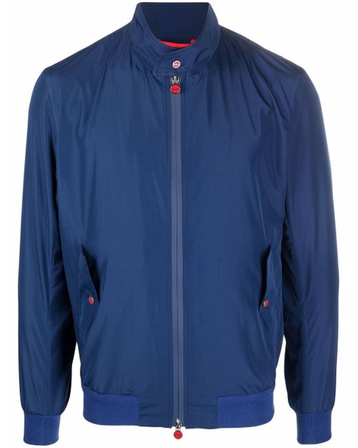 Kiton high-neck zip-up lightweight jacket