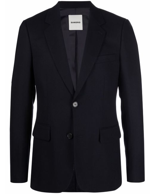 Sandro single-breasted wool suit jacket