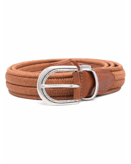 Eleventy woven leather belt