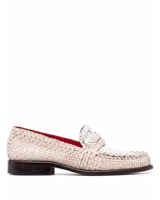 Marni woven leather penny loafers