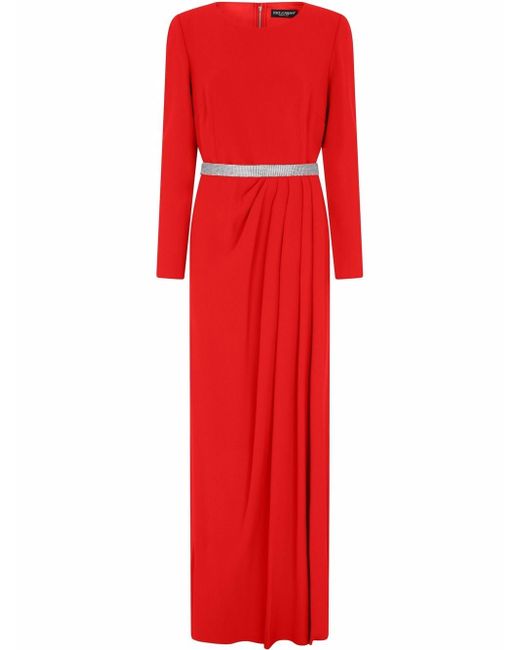 Dolce & Gabbana long-sleeve slit-detail dress