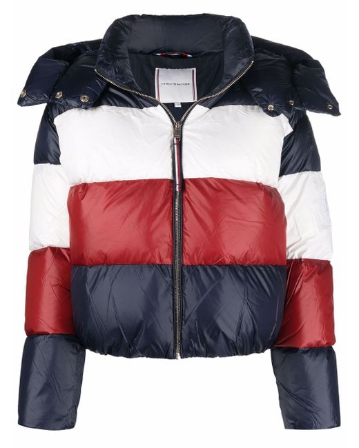 Tommy Hilfiger striped padded puffer jacket