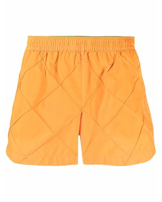 Bottega Veneta geometric-pattern slip-on swim shorts