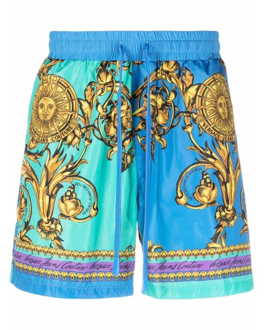 Versace Jeans Couture baroque-print swim shorts