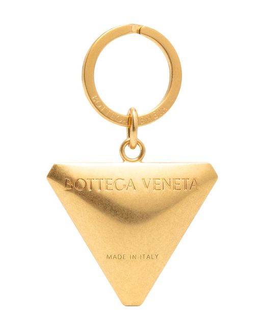 Bottega Veneta engraved-logo triangle keyring