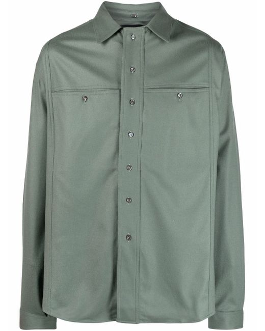 Qasimi chest-pocket longsleeved shirt