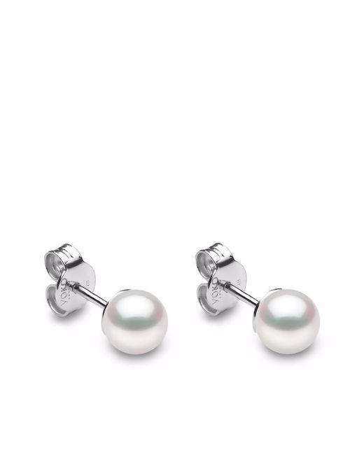 Yoko London 18kt white gold Classic 5mm Akoya pearl stud earrings
