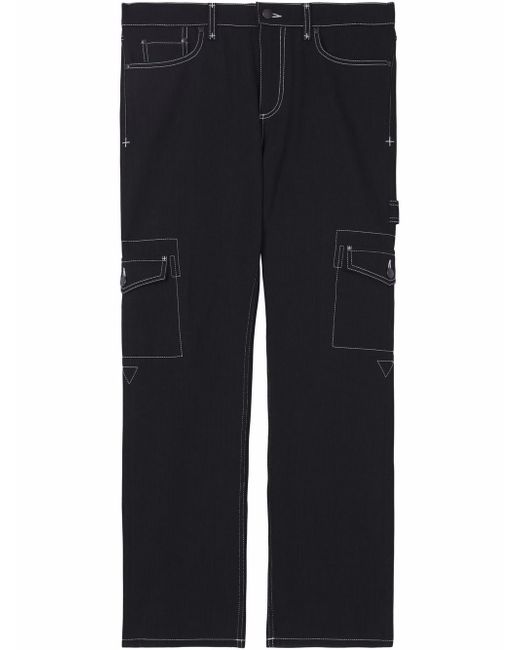 Burberry contrast-stitch straight-leg jeans