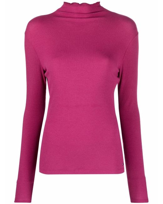 Tommy Hilfiger long-sleeved ribbed-knit top