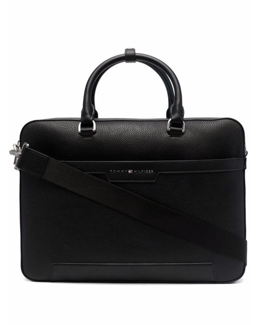 Tommy Hilfiger logo top-handle briefcase